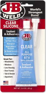 J-B Weld 31310 Clear All-Purpose RTV Silicone Sealant and Adhesive<