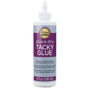 Aleene’s Quick Dry Tacky Glue – for gluing fabric to cardboard