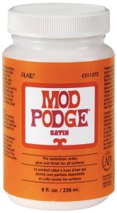 Mod Podge Waterbase Sealer, Glue, and Finish – for thick cardboard