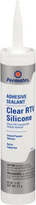 Permatex Clear RTV Silicone Adhesive Sealant for Mirrors