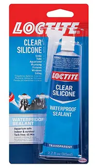 Henkel 908570 2.7 oz Tub Clear Silicone Waterproof Sealant